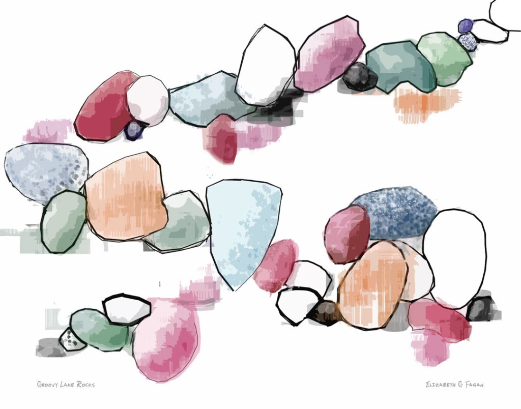Groovy Lake Rocks © 2025 Elizabeth G Fagan