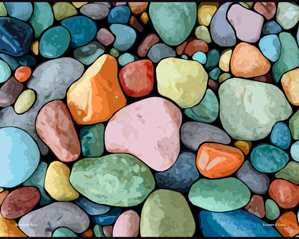 Bright Lake Rocks © 2025 Elizabeth G Fagan